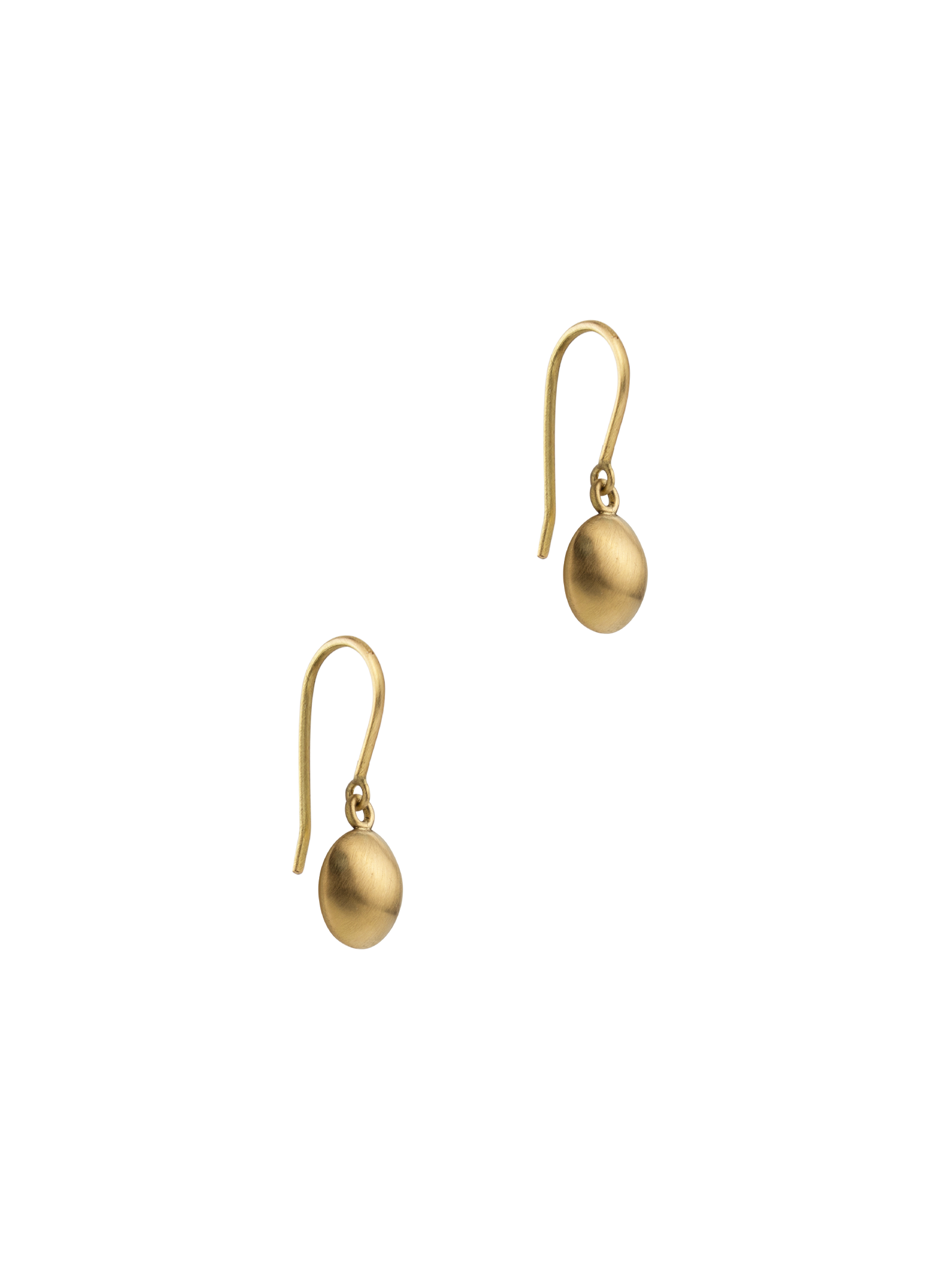 Gold button earrings